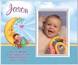 New Baby Boy Moon Personalized Birth Announcement Keepsake Picture Frame Gift