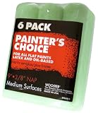 Wooster Brush BR659-9 Painter's Choice Roller Cover with .375-Inch Nap, 6-Pack , 9-Inch