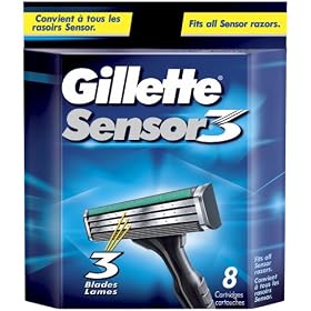 Gillette Sensor3 System Replacement Cartridges, Pack of 8 Cartridges