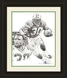 Green Bay Packers Framed Ahman Green Green Bay Packers By Michael Mellett NFL Football