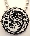 Yin Yang Dragon MMA Mixed Martial Arts Karate Pendant Necklace w/ball chain