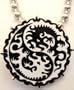 Yin Yang Dragon MMA Mixed Martial Arts Karate Pendant Necklace w/ball chain