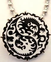 Yin Yang Dragon MMA Mixed Martial Arts Karate Pendant Necklace w/ball chain
