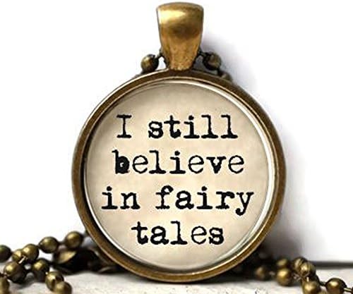 I still believe in fairy tales necklace - hand-poured resin - made to order - choose your setting