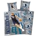 Dirk Nowitzki Bettw�sche, eigentlich ein Muss f�r jeden Dirk Nowitzki Fan. Ein Basketballstar der 
Dallas Mavericks. Diese Bettw�sche ist ein Qualit�tsprodukt aus dem Hause Herding. Auf dem Bild 
sehen Sie die beide Seiten dieser Bettw�sche. Die 2-teilige Garnitur mit Knopfverschluss besteht aus 
einem Kissenbezug 80 x 80 cm und einem Bettbezug 135 x 200 cm. Material: weiche und atmungsaktive 
Linon-Qualit�t aus 100 % Baumwolle pflegeleicht, farb- und formstabil, strapazierf�hig und 
hautsympathisch - G�tesiegel TEXTILES VERTRAUEN - schadstoffgepr�ft nach �ko-Tex Standard 100 
(Pr�finstitut Hohenstein, Pr�fnummer A04-0472) - Altersempfehlung ab 4 Jahre