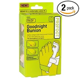 Click here to buy Profoot Goodnight Bunion, 1 Pair Packages (Pack of 2) by Profoot.