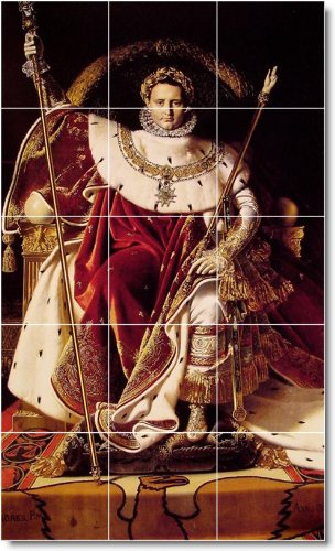Jean Ingres Historical Custom Tile Mural 15. 32x48 inches using (24) 8x8 ceramic tiles.