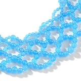 Blue Quartzite Beaded Lace Collar 16 Necklace