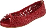 FRYE Women's Malorie Woven Peep Flat