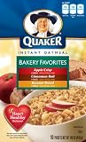 Quaker Instant Oatmeal Bakery Favorites, Variety Pack, 10-Count Boxes (Pack of 4)