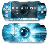 Abstract Blue Tech Decorative Protector Skin Decal Sticker for Sony Playstation PSP 1000 Portable System