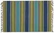 100% Cotton Flat Weave Blue and Yellow Rug Striped 2 X 3