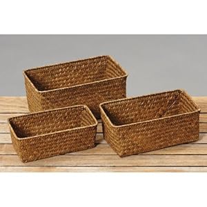 Korb Aufbewahrungsbox Seegras Set 3 tlg. 21/23/25cm