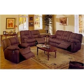 Chocolate Microfiber Living Room Set