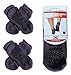 Non Slip Skid Socks with Grips, For Hospital Rehab, Traveling, Yoga, Pilates, Barre, Martial Arts, Trampoline, Fitness, Home Use, For Women, Men, YogaAddict, Grey - Size M/L
