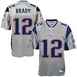 Tom Brady Jersey: Reebok Silver Replica #12 New England Patriots Jersey