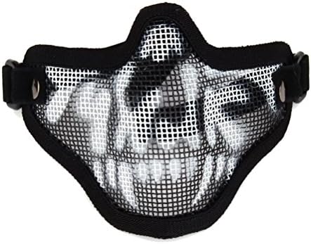 Color Scissor Military Tactical Airsoft Mask Steel Metal Mesh Lower Half Face Mask Black