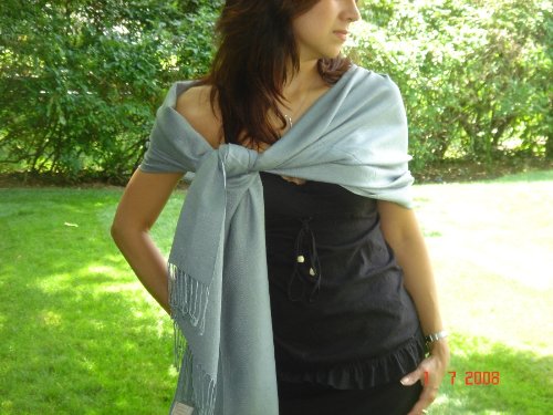 SUMMER FANCY REGULAR SHAWL (Silver Grey) SUMMER FANCY REGULAR SHAWL (Silver Grey)