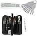 DmsBang 10 Piece Double Sided Car Padlock Key Opener Tool with 24 Piece Leather Packing Titanize Scissors & Single Hook Lock Tool