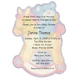 Bear Rocking Horse Diecut Baby Shower Invitations... by Storkie Express