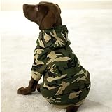 Dog Sweatshirt - Green Camo Dog Hoodie - X-Large (XL)