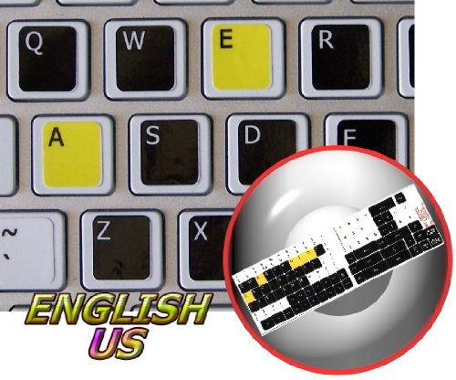LEARNING ENGLISH US COLORED MAC (APPLE) KEYBOARD STICKER FOR DESKTOP - LAPTOP AND NOTEBOOK