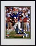 Fred Taylor Florida Gators 1996 Action Double Matted 8 x 10 Photograph In Black Anodized Alumin