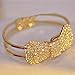 Zehui Fashion Cute Jewelry Crystal Rhinestone Bow Bowknot Bracelet Bangle Wristband