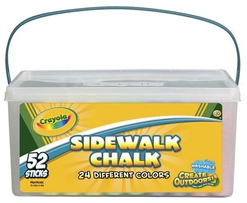 Crayola Sidewalk Chalk 52ct. Bucket Crayon Shape