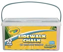 Crayola Sidewalk Chalk 52ct. Bucket Crayon Shape