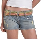 Mudd Juniors' Basic Short With Hemp Rainbow Belt
