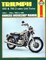 Triumph 650 and 750 2-valve Twins Owners Workshop Manual, No. 122: '63-'83