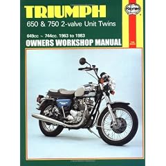 Triumph 650 and 750 2 Valve Unit Twins Owner's Workshop Manual (Motorcycle Manuals)