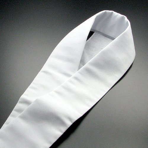 简単取付 仕立衿 美容衿 衣纹抜き付き 白 易于