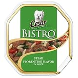 Cesar Bistro Steak Florentine Flavor for Small Dogs, 3.5-Ounce Trays (Pack of 24)