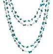 HinsonGayle "Maria" Artisan Collection 2-Strand Turquoise and Cultured Pearl Rope Necklace and Earrings Set (Sterling Silver)