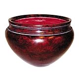Nu-Dell Fiberglass Floor Pot For Artifical Trees 16 Inch Diameter Mahogany  ....