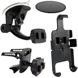 Arkon Windshield with Dashboard and Air Vent Mount for Nexus One (Black)