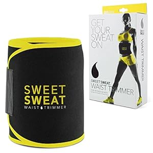 Sweet Sweat Premium Waist Trimmer for Men & Women. Includes Free Sample of Sweet Sweat Workout Enhancer!
