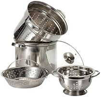 Prime Pacific Pasta Cooker , Steamer set with Glass Lid , Bonus 1.5 Quart Euro Colander, Home & Garden, Best Cookware Set, Buy Cookware Set, Cheap Cookware Set