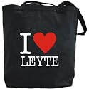Canvas Tote Bag Black " Love Classic Leyte " Philippines City