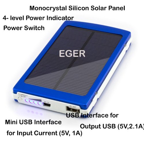 EGER 10000mAh Solar Energy Backup BatteryPower Bank Photo