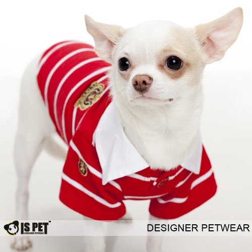 Is Pet Designer Dog Apparel - Morty Polo Shirt - Color: Red, Size: S