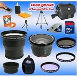 3x Telephoto & Wide Angle Macro Lens 2GB Ultimate Accessory Kit for Canon Powershot S5 IS S3 IS S2 IS