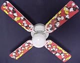 Mickey Mouse Red 42" Ceiling Fan