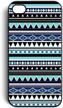 Blue Tribal Pattern Floral Snap On Case Cover for Apple iPhone 4 iPhone 4s New