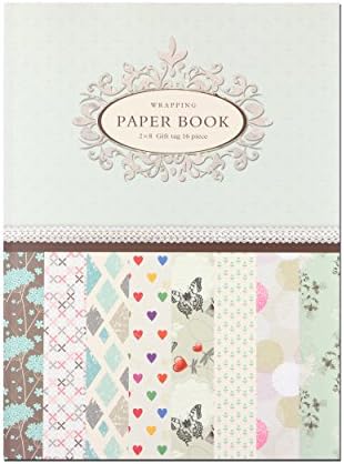 PAPTEL All Occasion Gift Wrap Wrapping Paper - Wrapping Paper Book - 18" x 12" - 16 Pages (Natural Europe)
