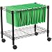 Alera FW601424BL Single-Tier Rolling File Cart, 24w x 14d x 21h, Black