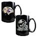Baltimore Ravens 2PC 15oz COFFEE MUG SET-HELMET/PRIMARY LOGO NFL Football