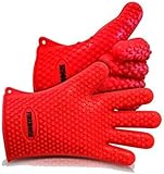 Firehouse Leisure Products Silicone Heat Resistant Cooking Gloves, One Size Fits Most
